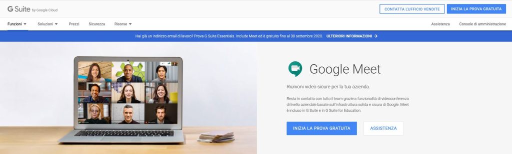 Google Meet Software per video conferenze