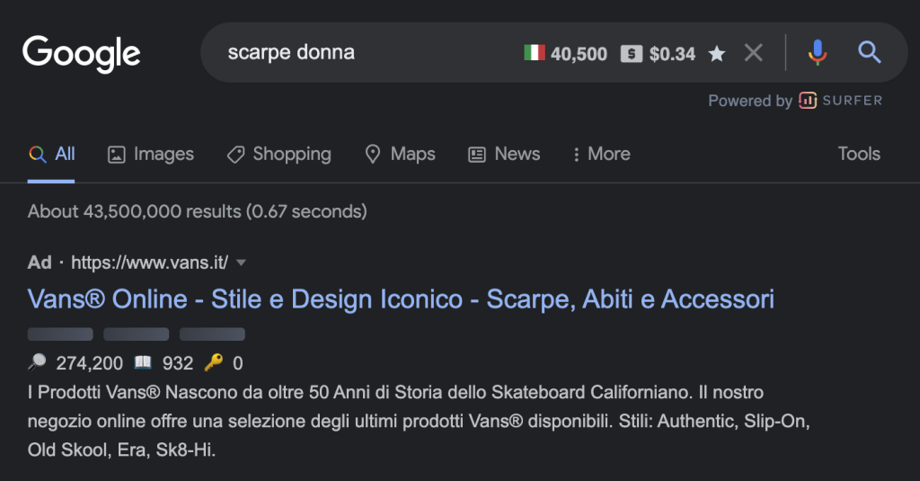 google ads scarpe donna