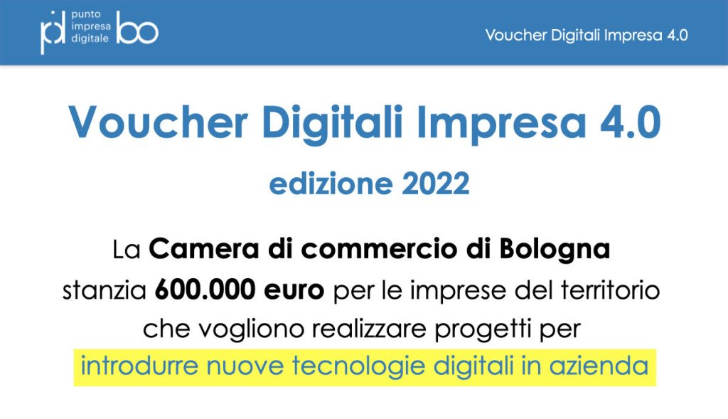 Bando2022 Voucher Digitali Impresa 4.0