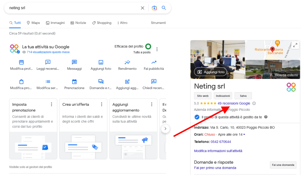 Guida come estrarre link diretto per chiedere recensioni su Google