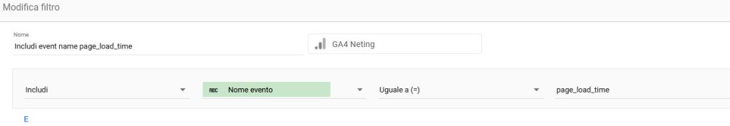 Filtro Evento Page Load Lookerstudio