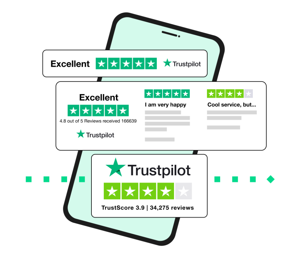 Recensioni clienti su TrustPilot